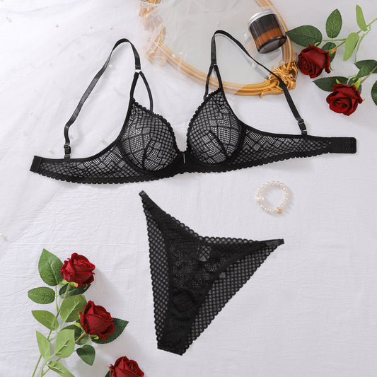 Midnight Shapes Geometric Lingerie Set