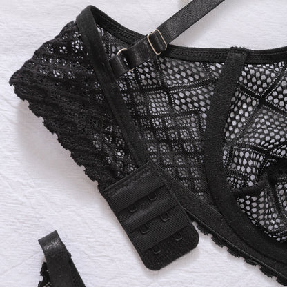 Midnight Shapes Geometric Lingerie Set