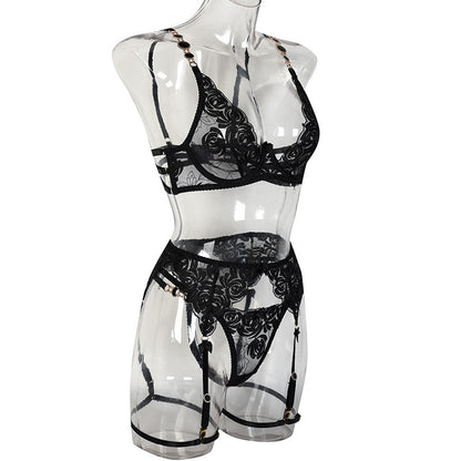 Elegant Black Lace Lingerie Set