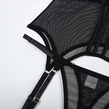 Hot Satin Bustier Lingerie Set