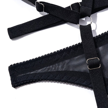 Classic Black Lingerie Set With Straps