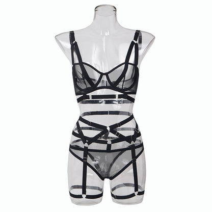 Classic Black Lingerie Set With Straps