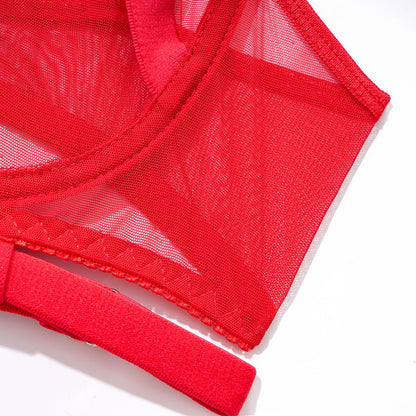 Classic Red Lingerie Set With Straps
