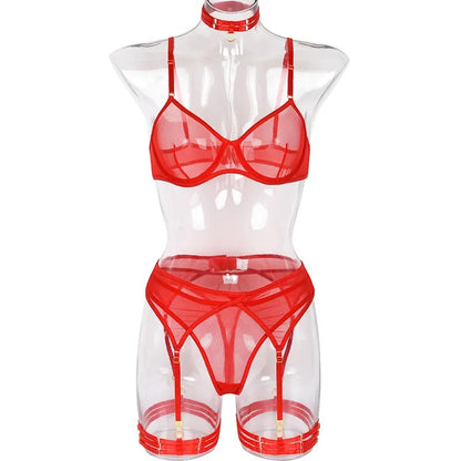 Simply Sexy Lingerie Set - Hot Pink or Santa Red