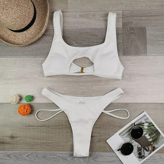 Hollow Out Bikini Set