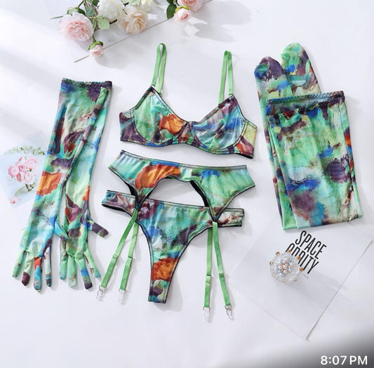 Cosmic See-Through Lingerie Set