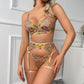 Boho Embroidered Lingerie Set - Khaki