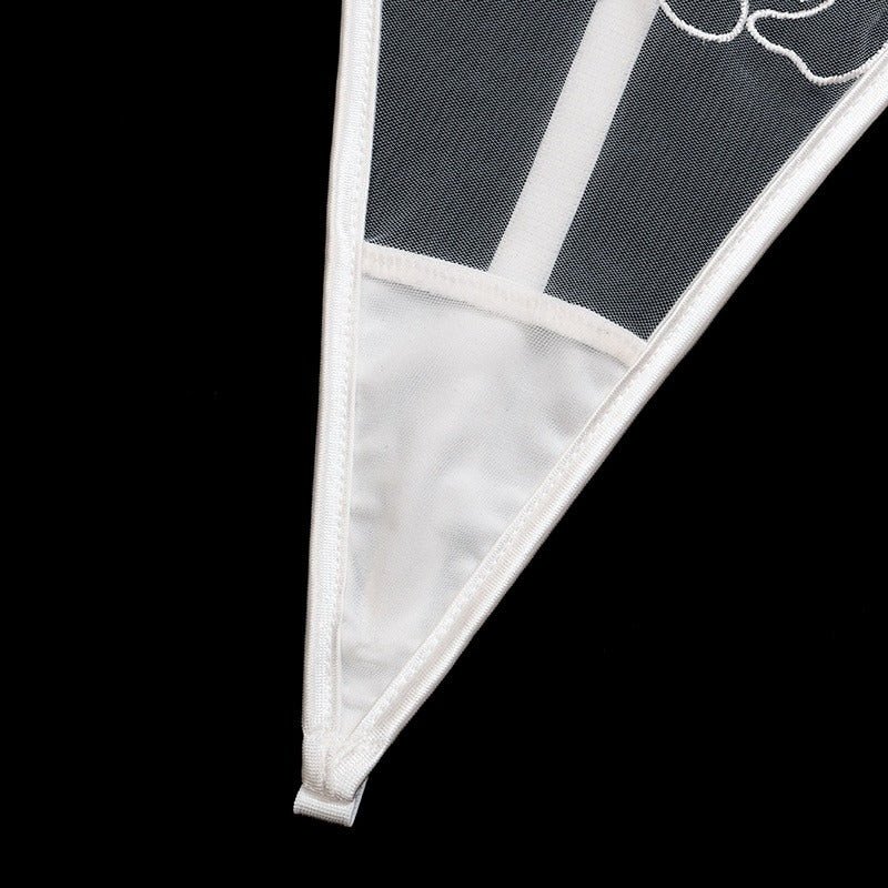 White Flower See Through Bridal Lingerie Set - Lovegood Lingerie