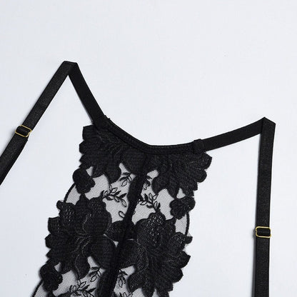 Black Racerback Lingerie Set